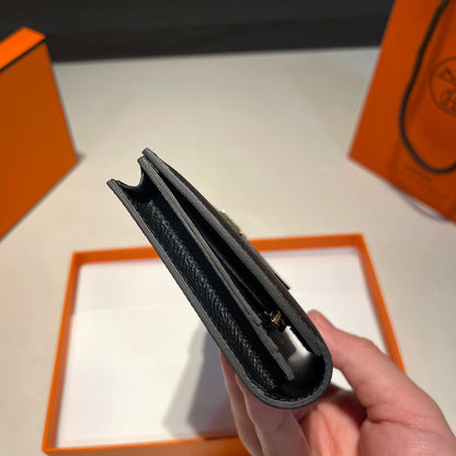 Portefeuille HM BEARN 17,5 pouces noir EPSOM, matériel doré