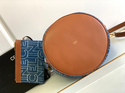 SAC EN JEAN IMPRIMÉ BUCKET 25 BLEU MARINE