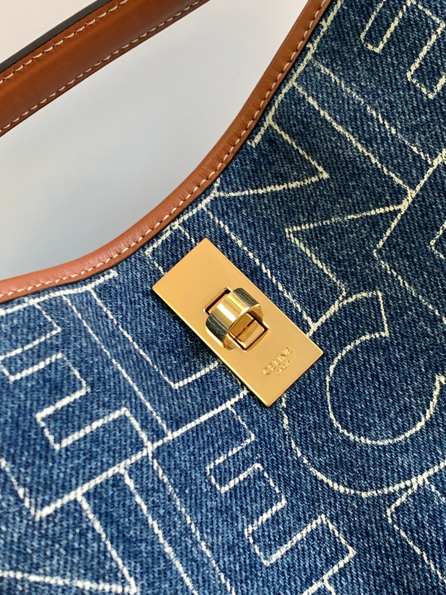 SAC EN JEAN IMPRIMÉ BUCKET 25 BLEU MARINE