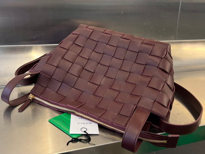 MOYEN 28 CASSETTES EN CUIR D'AGNEAU MARRON CHOCOLAT