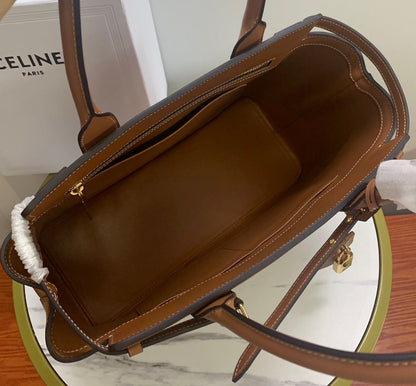 SAC CONTI 36 EN CUIR DE VEAU MARRON BRONZE, QUINCAILLERIE DORÉ
