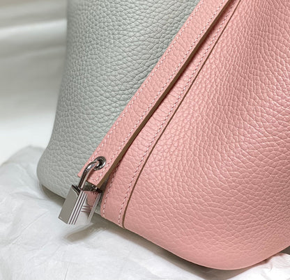 Picotin Lock 18 rose gris Togo SHW