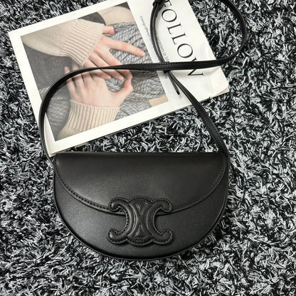 BESACE TRIPHOME 23 CUIR DE VEAU NOIR
