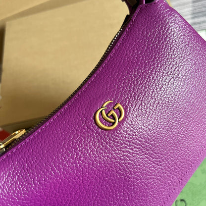 SAC À BANDOULIÈRE APHRODITE MINI 21 EN CUIR DE VEAU VIOLET