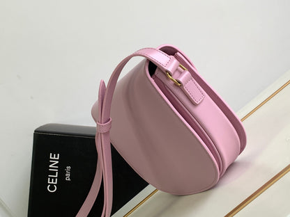 besace teen triomphe 18.5 cuir de veau rose