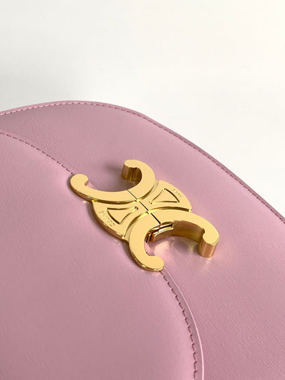 besace teen triomphe 18.5 cuir de veau rose