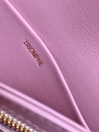 besace teen triomphe 18.5 cuir de veau rose