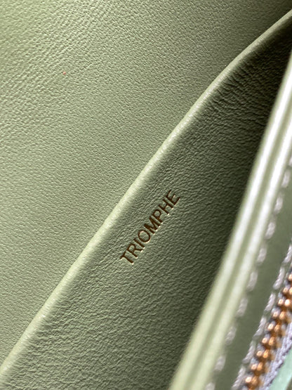 besace teen triomphe 18.5 cuir de veau vert kaki