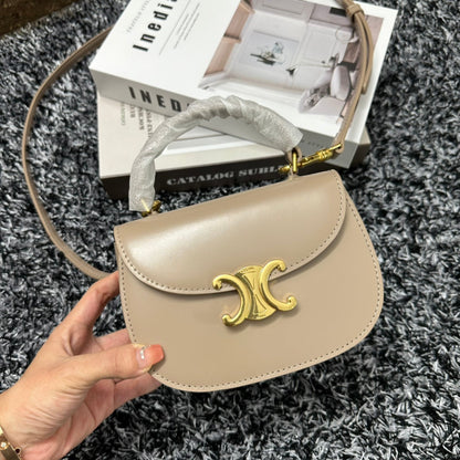 BESACE TRIPHOME 17 CUIR DE VEAU BEIGE CRÈME