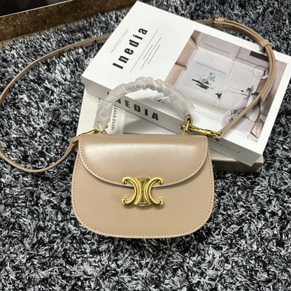 BESACE TRIPHOME 17 CUIR DE VEAU BEIGE CRÈME