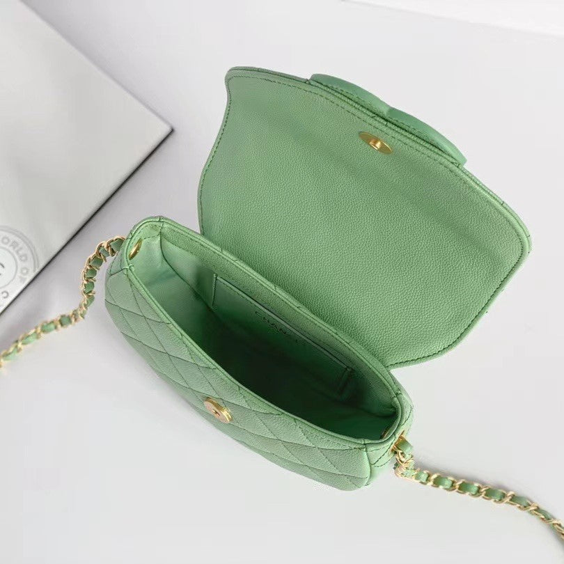 CC Mini Messenger 19 cm Vert Clair Caviar 