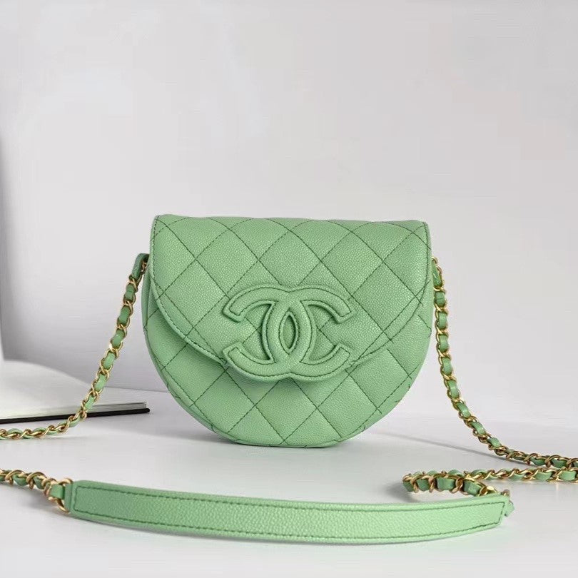 CC Mini Messenger 19 cm Vert Clair Caviar 