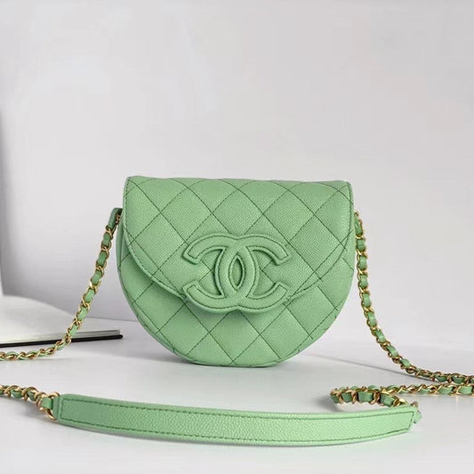 CC Mini Messenger 19 cm Vert Clair Caviar 