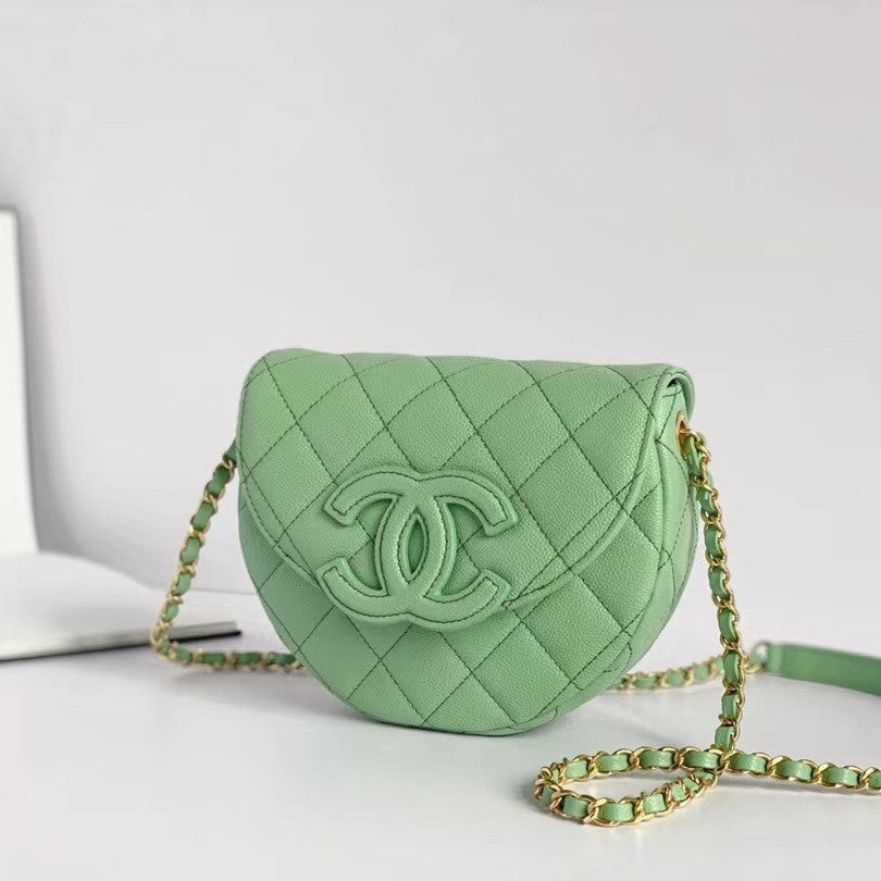 CC Mini Messenger 19 cm Vert Clair Caviar 