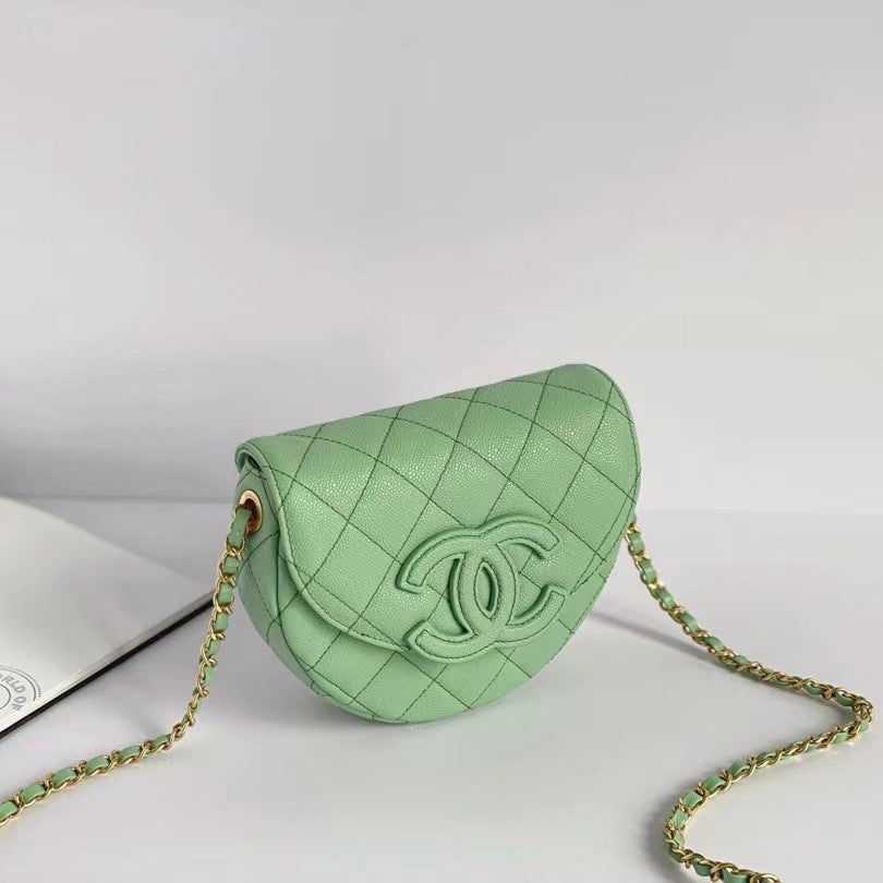 CC Mini Messenger 19 cm Vert Clair Caviar 