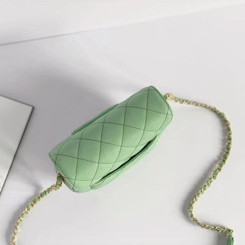CC Mini Messenger 19 cm Vert Clair Caviar 