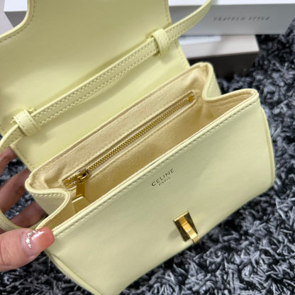 CLASSIC MINI 18 CUIR DE VEAU JAUNE PASTEL
