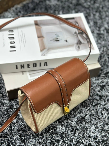 CLASSIC MINI 18 CUIR DE VEAU BLANC MARRON