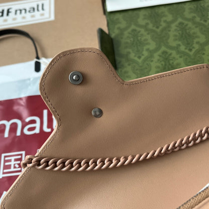 SAC À MAIN MATELASSÉ MARMONT 20 EN CUIR DE VEAU BEIGE