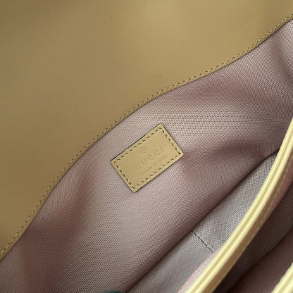 gg marmont 26cm all beige calfskin