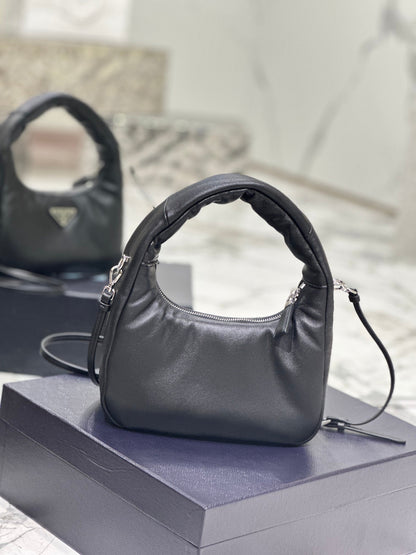 SAC HOBO 21 EN CUIR D'AGNEAU SOUPLE NOIR