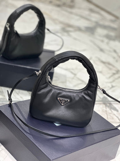 SAC HOBO 21 EN CUIR D'AGNEAU SOUPLE NOIR