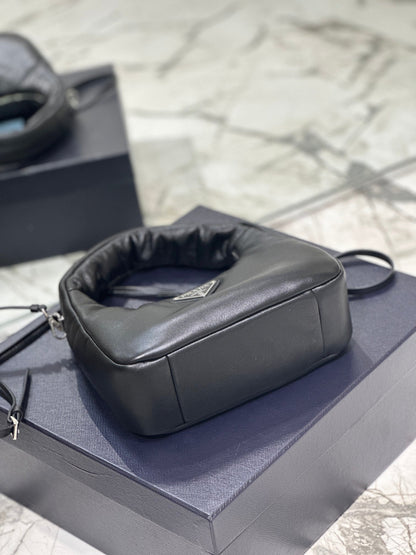 SAC HOBO 21 EN CUIR D'AGNEAU SOUPLE NOIR