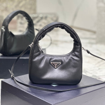 SAC HOBO 21 EN CUIR D'AGNEAU SOUPLE NOIR