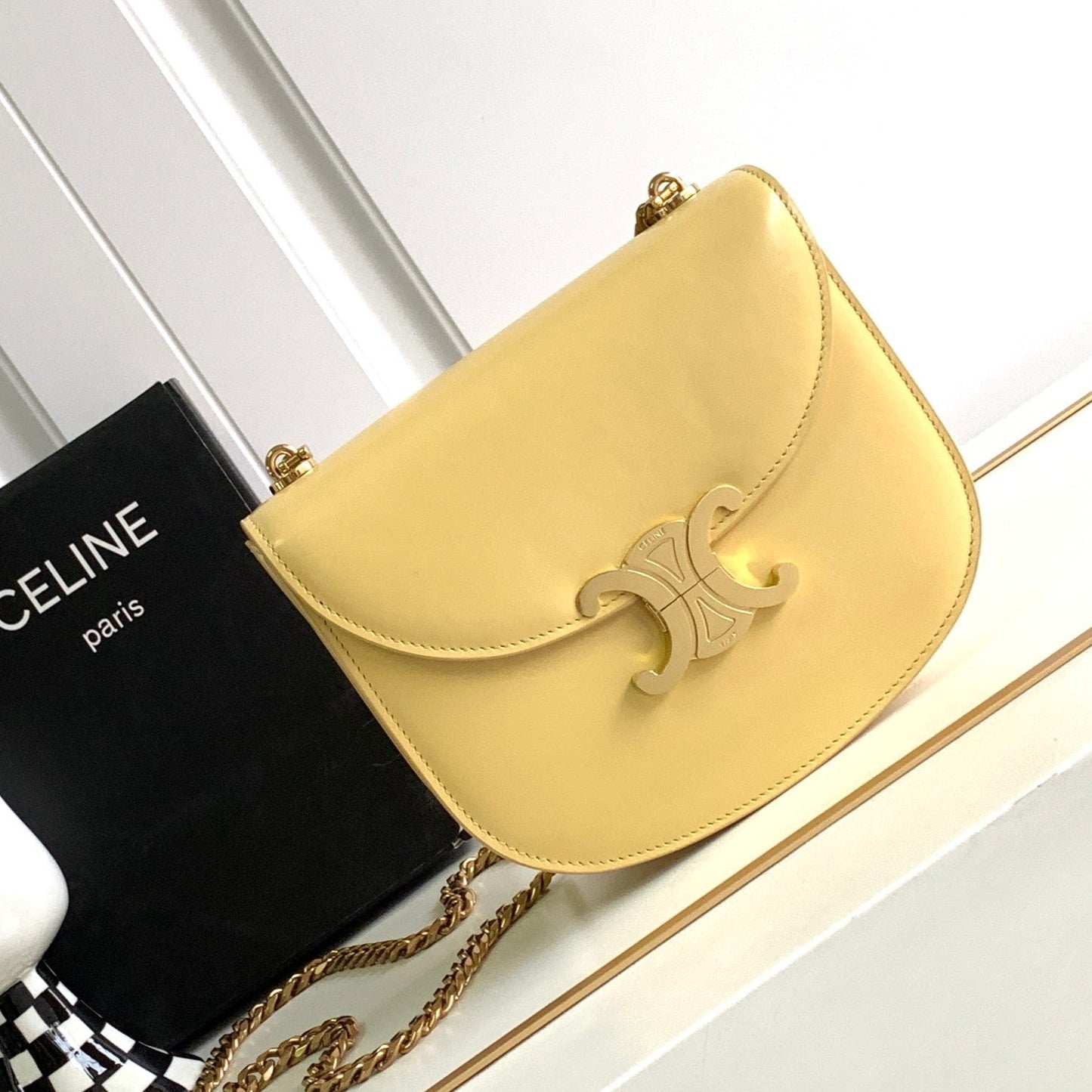 besace teen triomphe 18,5 cuir de veau citron vert