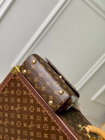 CLUNY MINI 20 EN TOILE MONOGRAMME MARRON