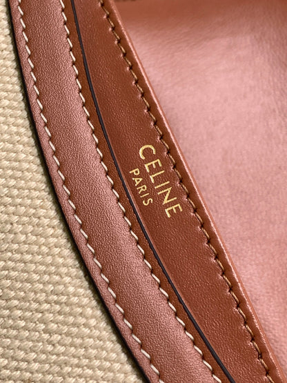 BESACE CHAÎNE ADOLESCENT TRIOMPHE 15,5CM TEXTILE ET CUIR DE VEAU TAN