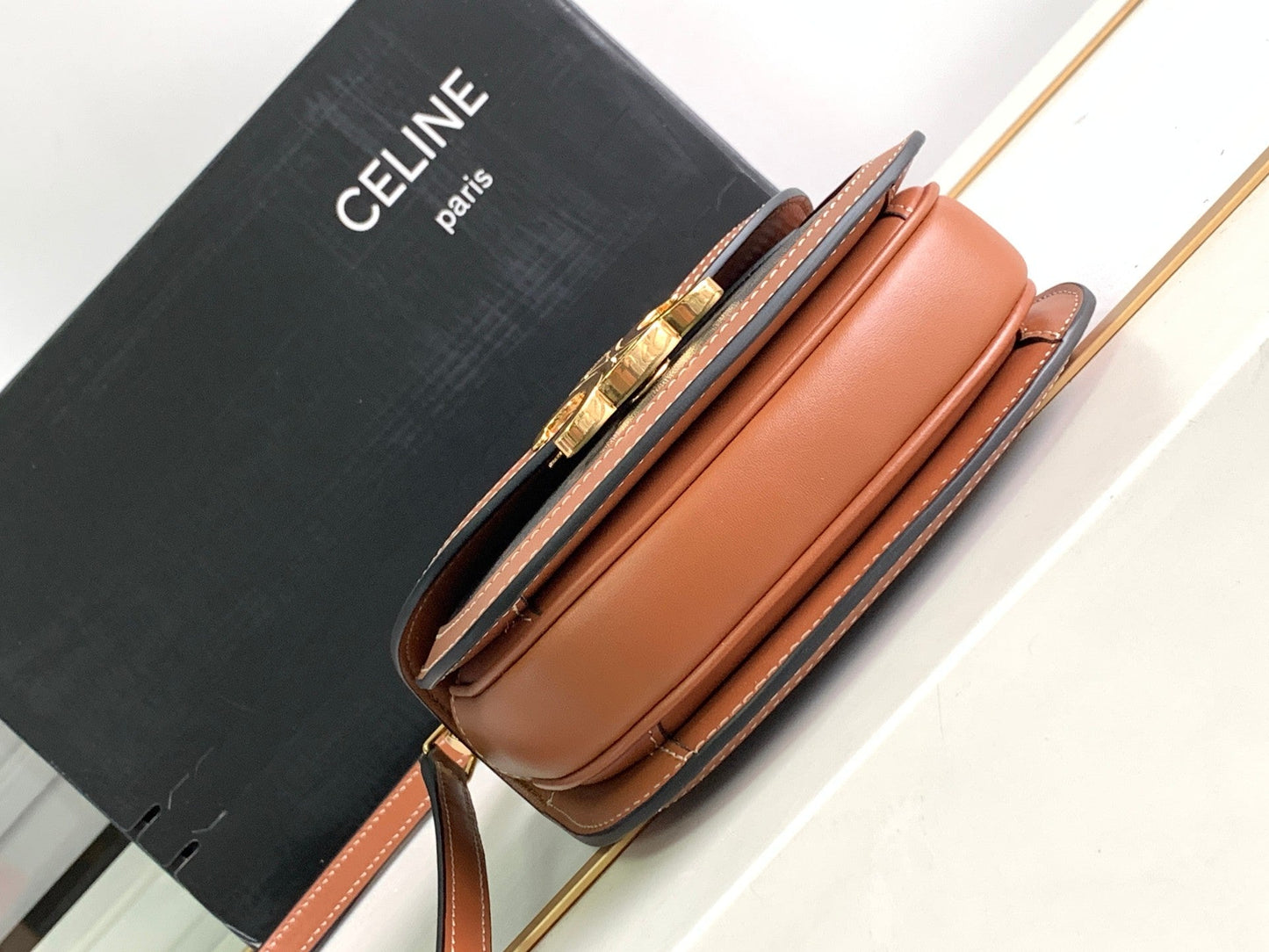 ティーンチェーン ブザス トリオンフ 15.5cm ブラウンモノグラム＆カーフスキン タン