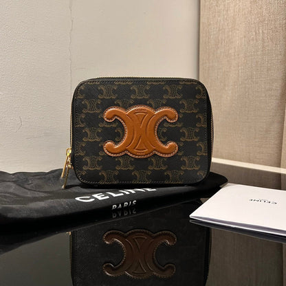COFFRET TRIPHOME 16 EN CUIR DE VEAU IMPRIMÉ