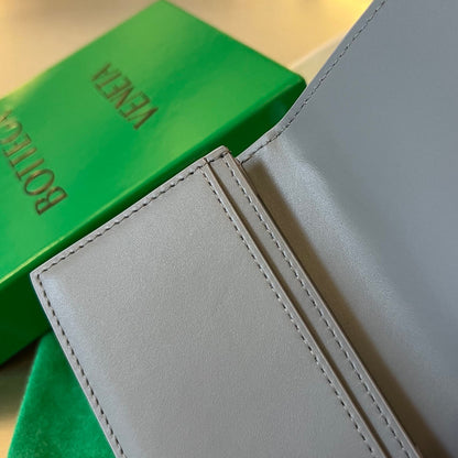 ÉTUI POUR CARTES EN CUIR DE VEAU GRIS INTRECCIATO BUSINESS 11