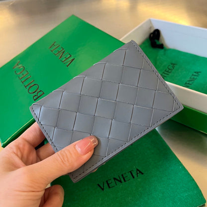 ÉTUI POUR CARTES EN CUIR DE VEAU GRIS INTRECCIATO BUSINESS 11