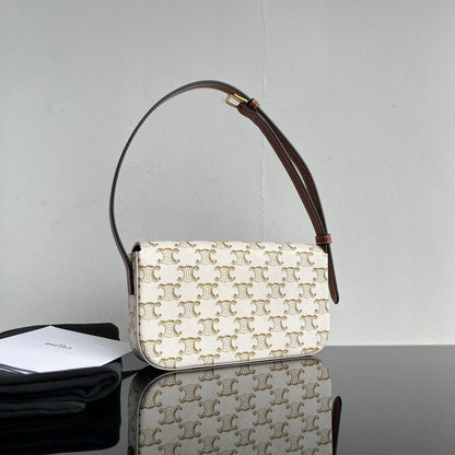 TRIOMPHE 20 CUIR DE VEAU MOTIF BLANC