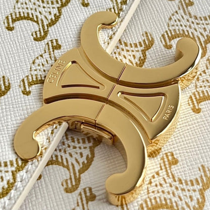TRIOMPHE 20 CUIR DE VEAU MOTIF BLANC