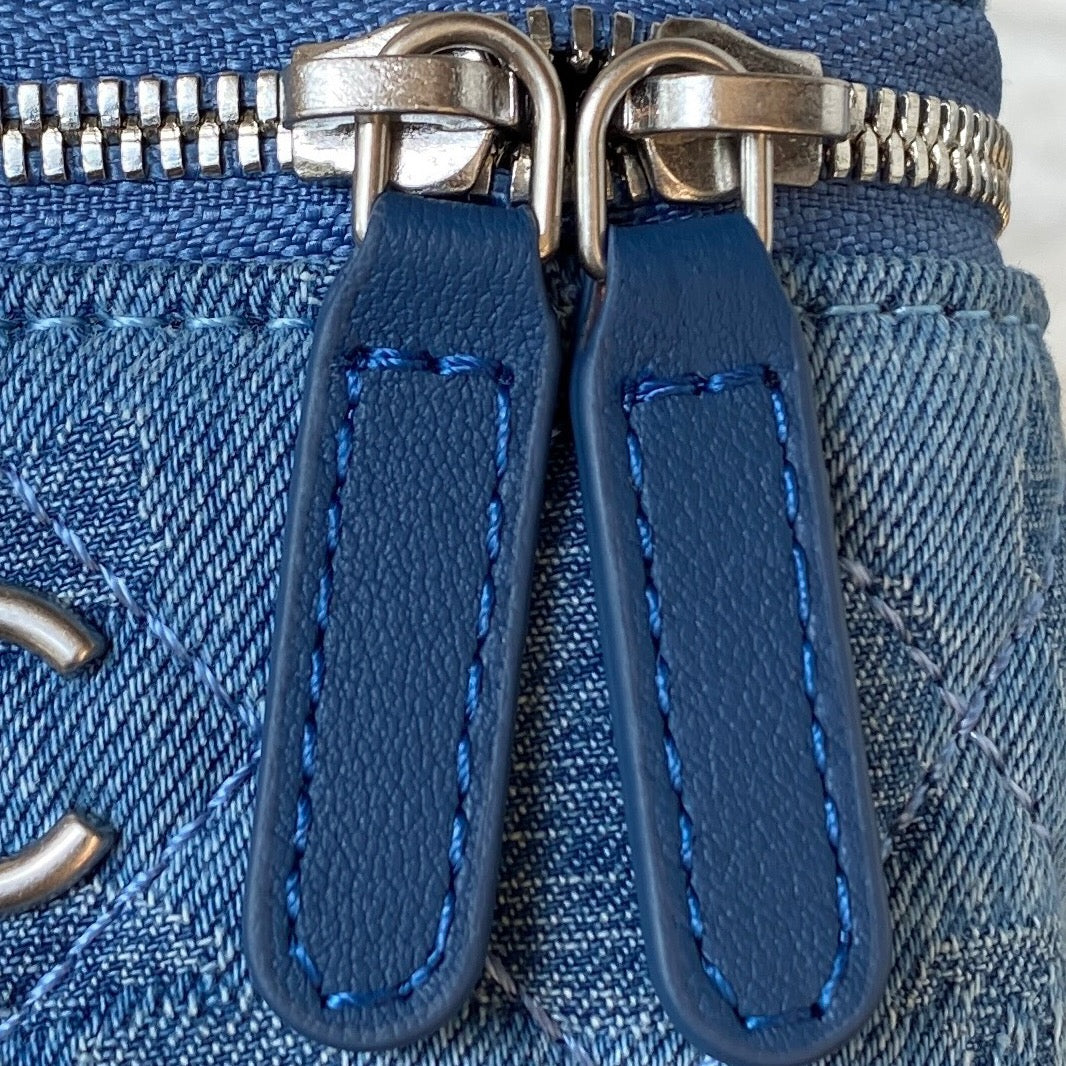 23P 化粧台 11cm デニム シルバー金具