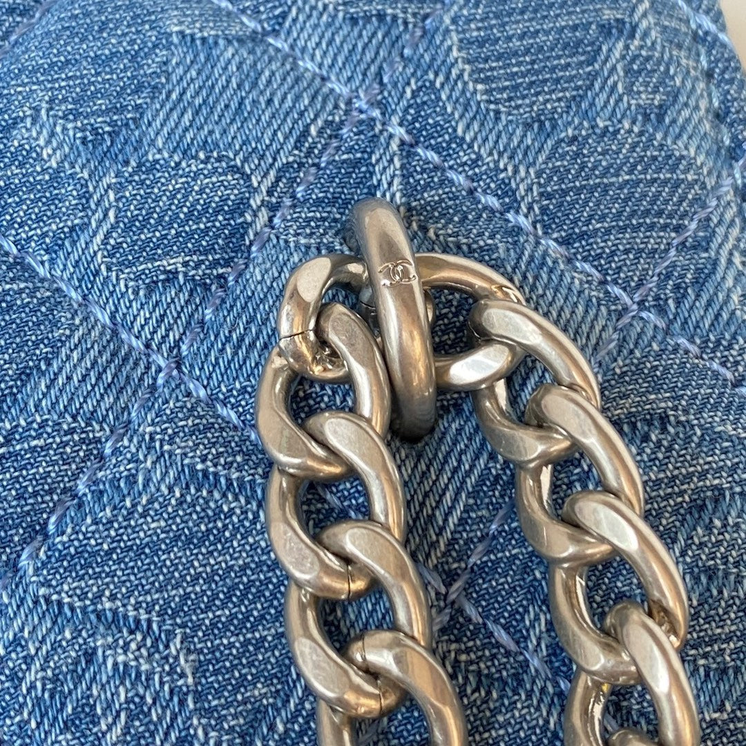 23P 化粧台 17cm デニム シルバー金具