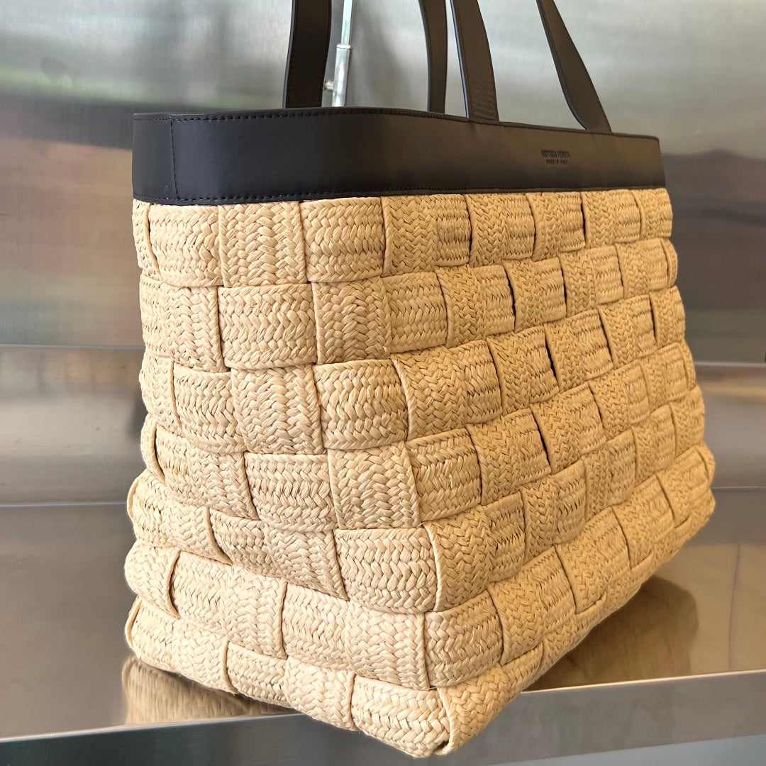 CASSETTE 44 TOTE BEIGE ET VISCOSE NOIRE