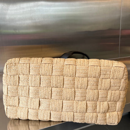CASSETTE 44 TOTE BEIGE ET VISCOSE NOIRE