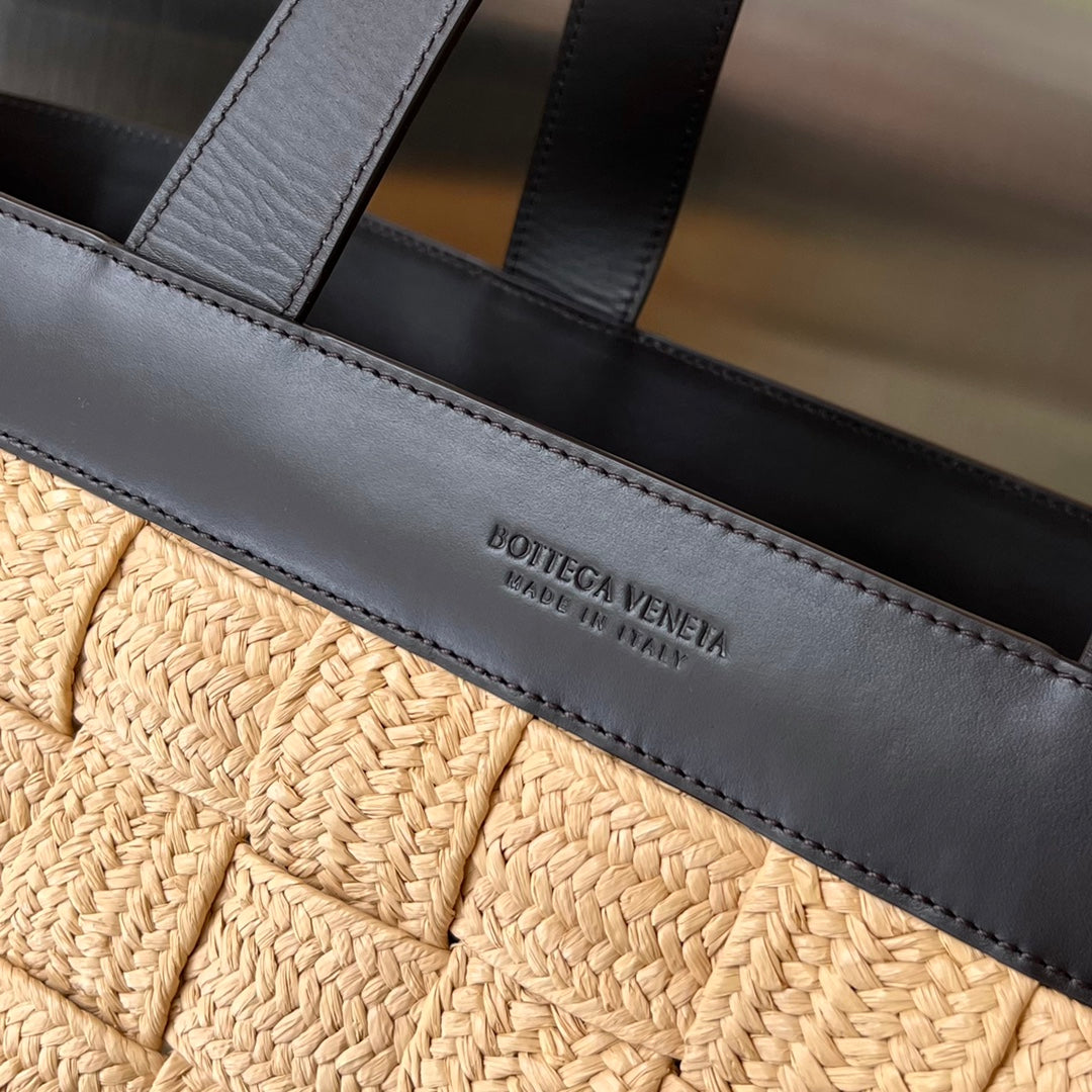 CASSETTE 44 TOTE BEIGE ET VISCOSE NOIRE