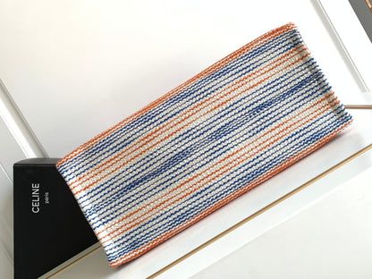 grand cabas thaï 41cm toile rayée arc-en-ciel
