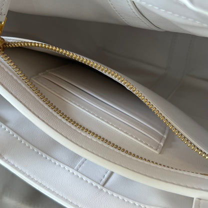 SAC FLIP FLAP 23 EN CUIR D'AGNEAU BLANC