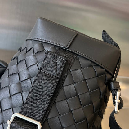 SAC À DOS 42 EN CUIR DE VEAU NOIR