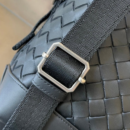 SAC À DOS 42 EN CUIR DE VEAU NOIR