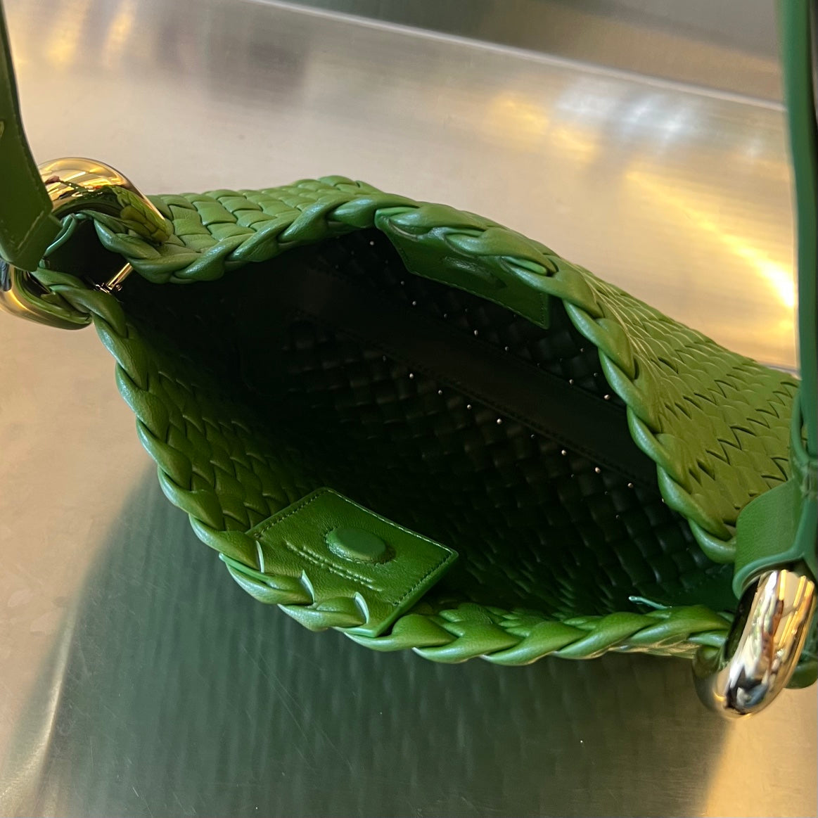 スモールクリッカー 27 モスグリーン ラムスキン