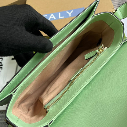 MINI SAC 25 GG HORSEBIT 1955 EN CUIR DE VEAU VERT CLAIR
