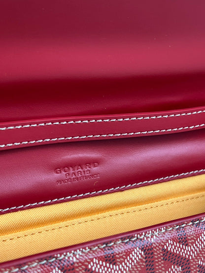 POCHETTE MONTE-CARLO PM 25 EN TOILE GOYARDINE ROUGE CLASSIQUE