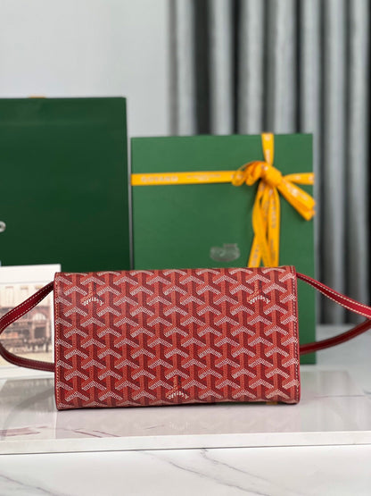 POCHETTE MONTE-CARLO PM 25 EN TOILE GOYARDINE ROUGE CLASSIQUE